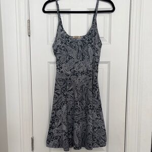 Acevog Paisley Fit & Flare Mini Dress; Juniors Sz L
